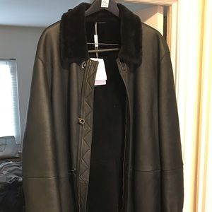 Brand new Salvatore Ferragamo shearling leather